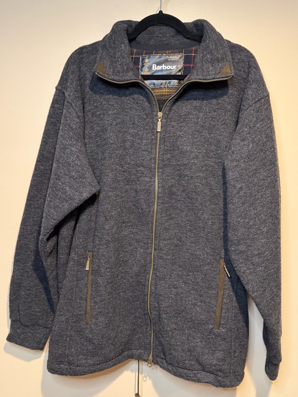 Vintage BARBOUR Men's Herdwick Full Zip Wool Jacket Outdoors tartan lined